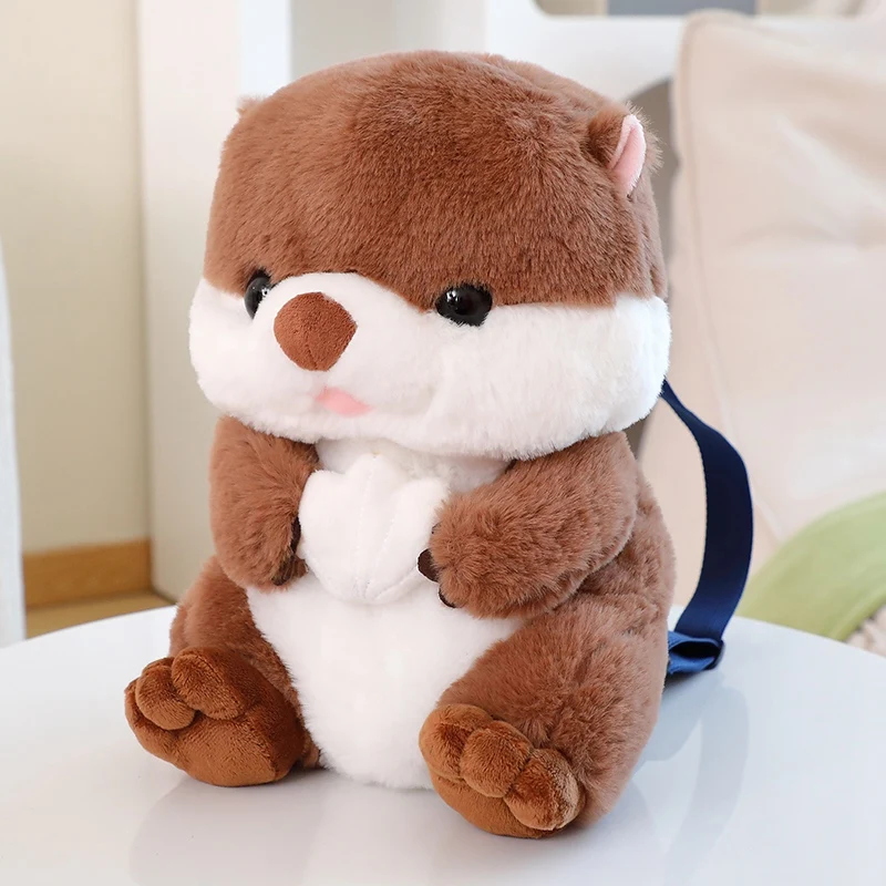 Wholesale Lovely Soft Sea Otter Plush Doll Custom Stuffed Animal Plush Toy Cute Otter Plush Backpack