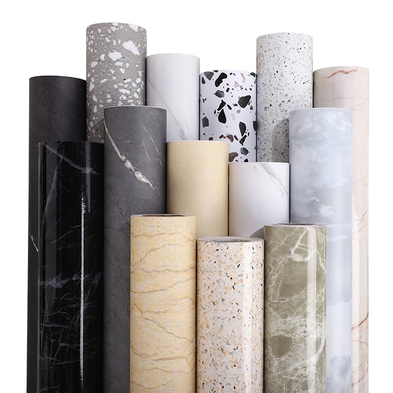 
High gloss finish marble design home decor self adhesive film for background wall 
