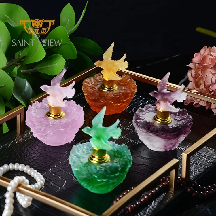 
SAINT VIEW Royal Style Handmade Crystal Decorative Attar Sakura essential oil Perfume Refill bottle  (1600210766273)