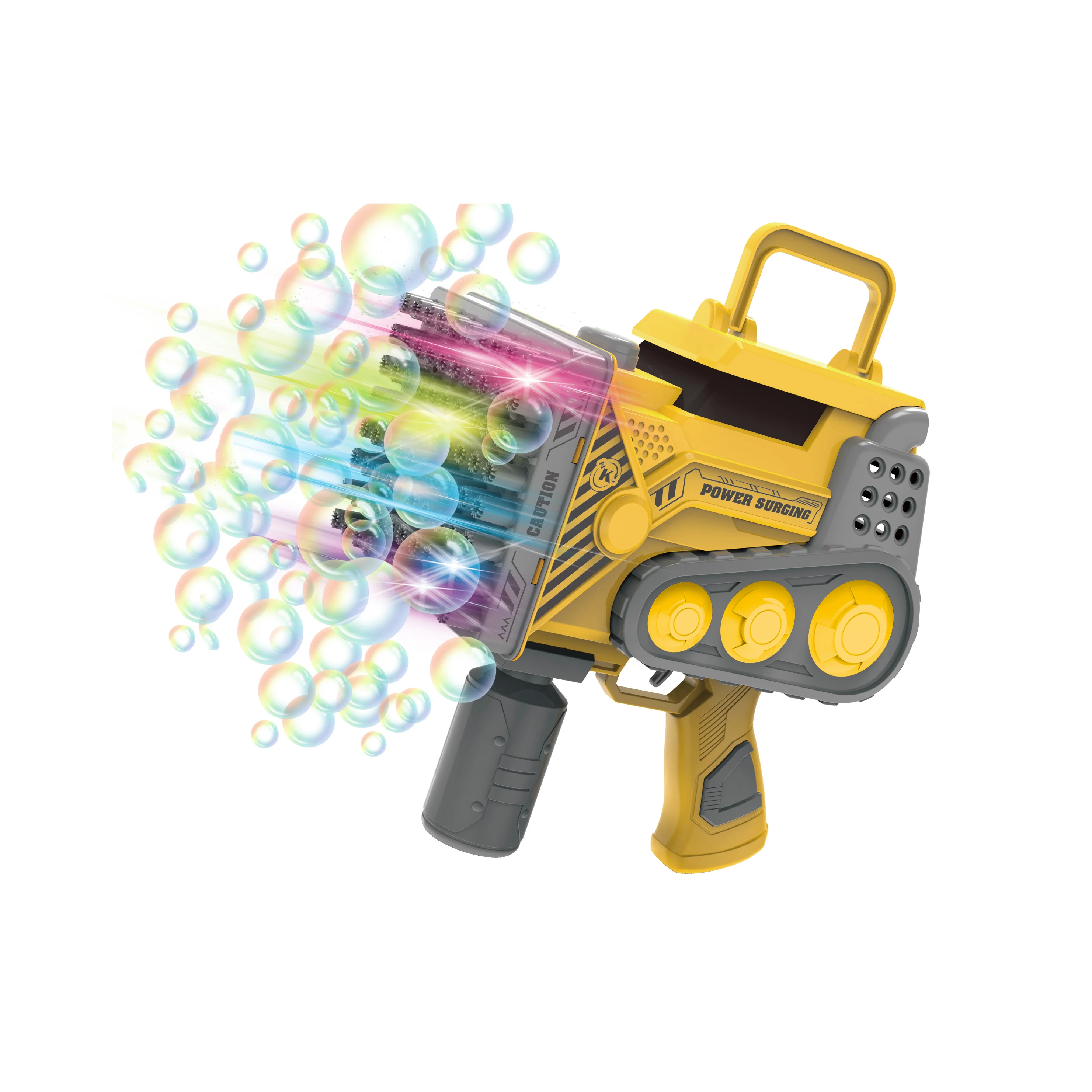Bubble Gun Blower Machine with 80 Holes - Automatic Bubble Maker for Kids, Toddlers, and Wedding Party Favors