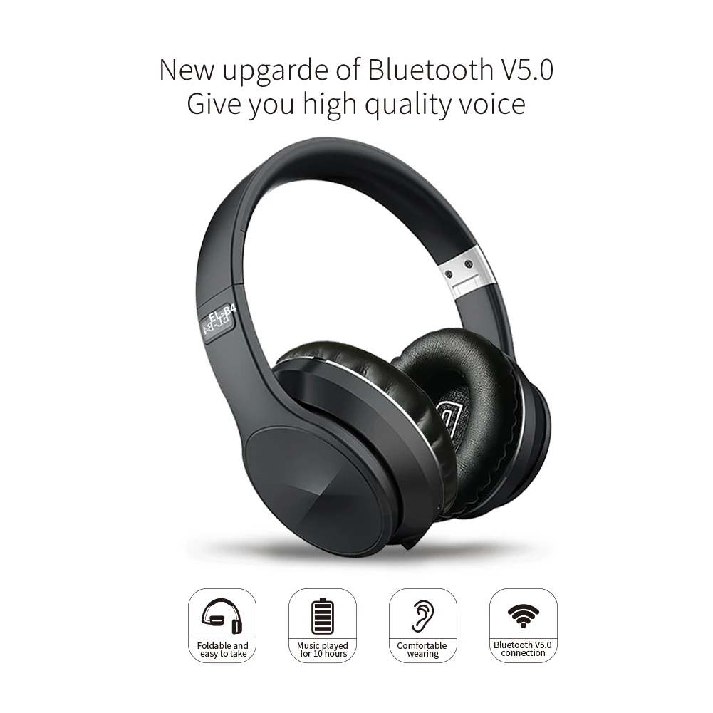 Factory custom branded noise cancelling wireless studio headphones bt v5.0 unique head set over-ear headphones