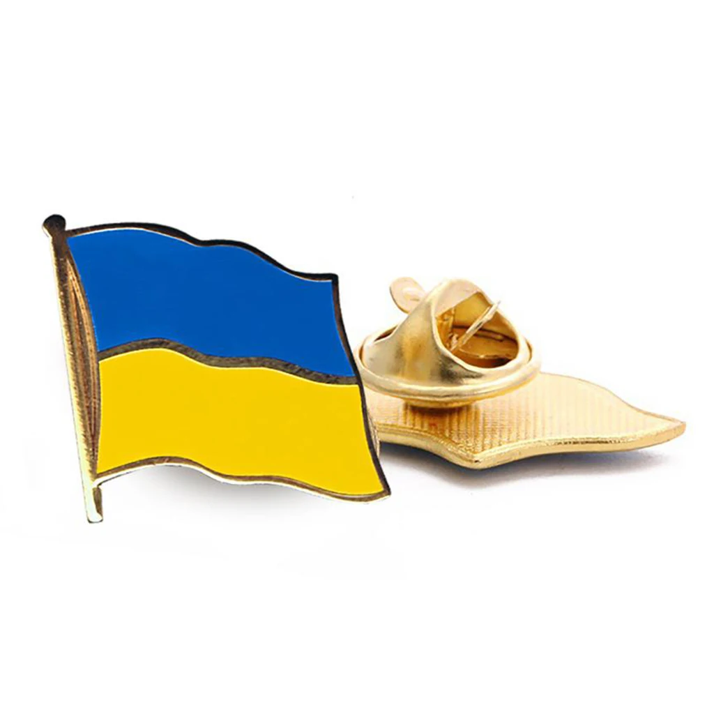 Металлический Нагрудный значок с флагом Украины