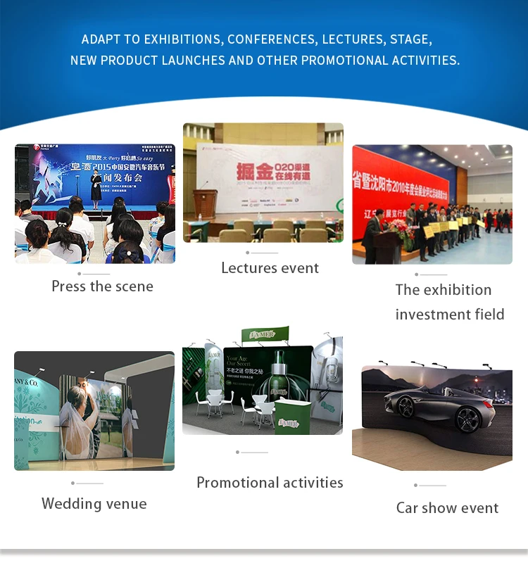 High Quality Portable Trade Show Equipment Durable Aluminium Plastic Foldable Pop-Up Counter for Advertising Promotions