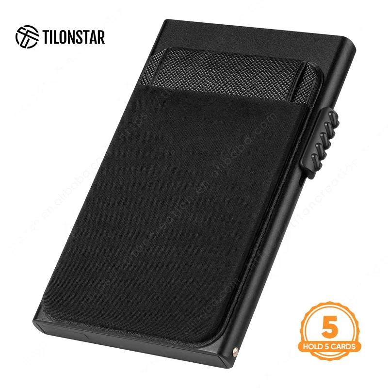 Eco Minimalist Rfid Blocking Wallet Credit Card Holders Wallet Business Aluminum Card Holder Case Pop Up Wallet Card Protector