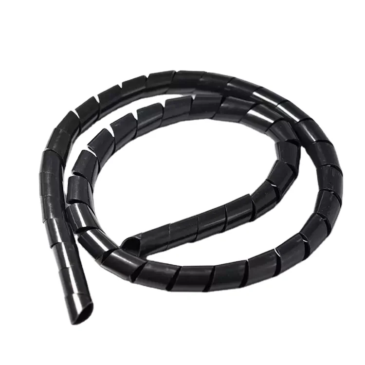 Одобренные CE ROHS полиэтиленовые пластиковые спиральные оберточные ленты PE белый черный круглый спиральный провод оберточная лента