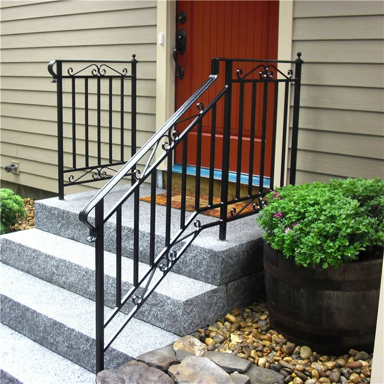 Verified factory simple design steel balcony railing / Stair railing / deck railing / handrails
