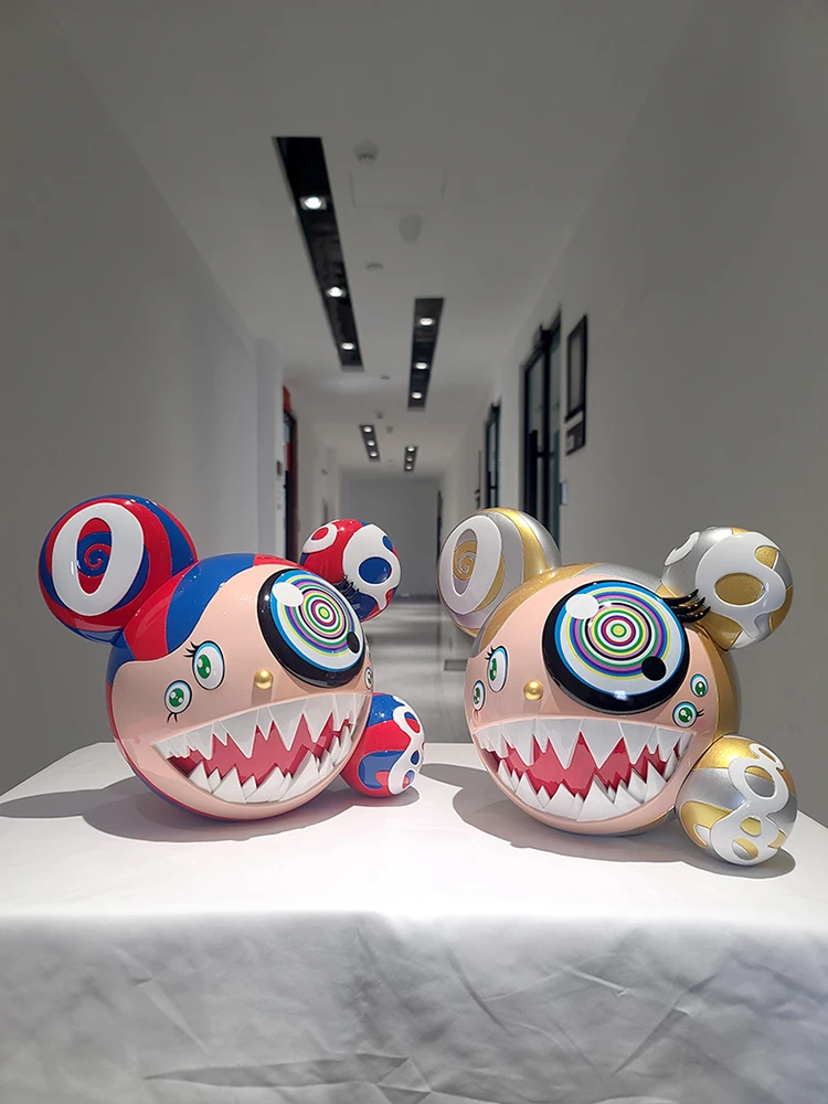 Два юаня искусство Murakami Takashi большой рот Mr.DOB Модная Кукла настольная украшение для мужчин и женщин Подарки