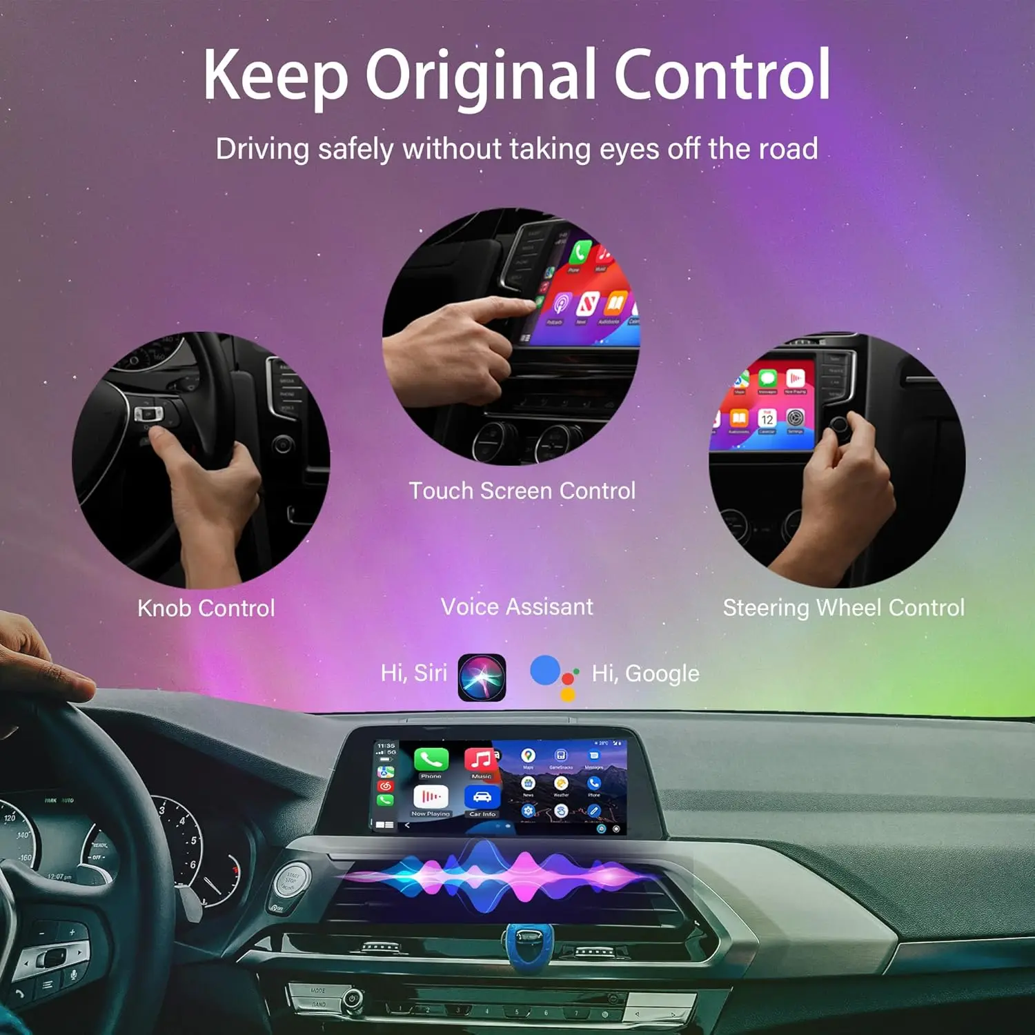 Wooboobox 2 In 1 Wired to Wireless Carplay Adapter Usb Key and Android Auto Dongle Box Carpl IOS Android Convert for apple