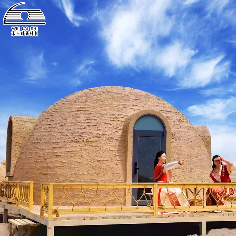 Modern Graphene Eps Deluxe foam Prefabricated Dome House Camping Tent with 2.2m Skylight