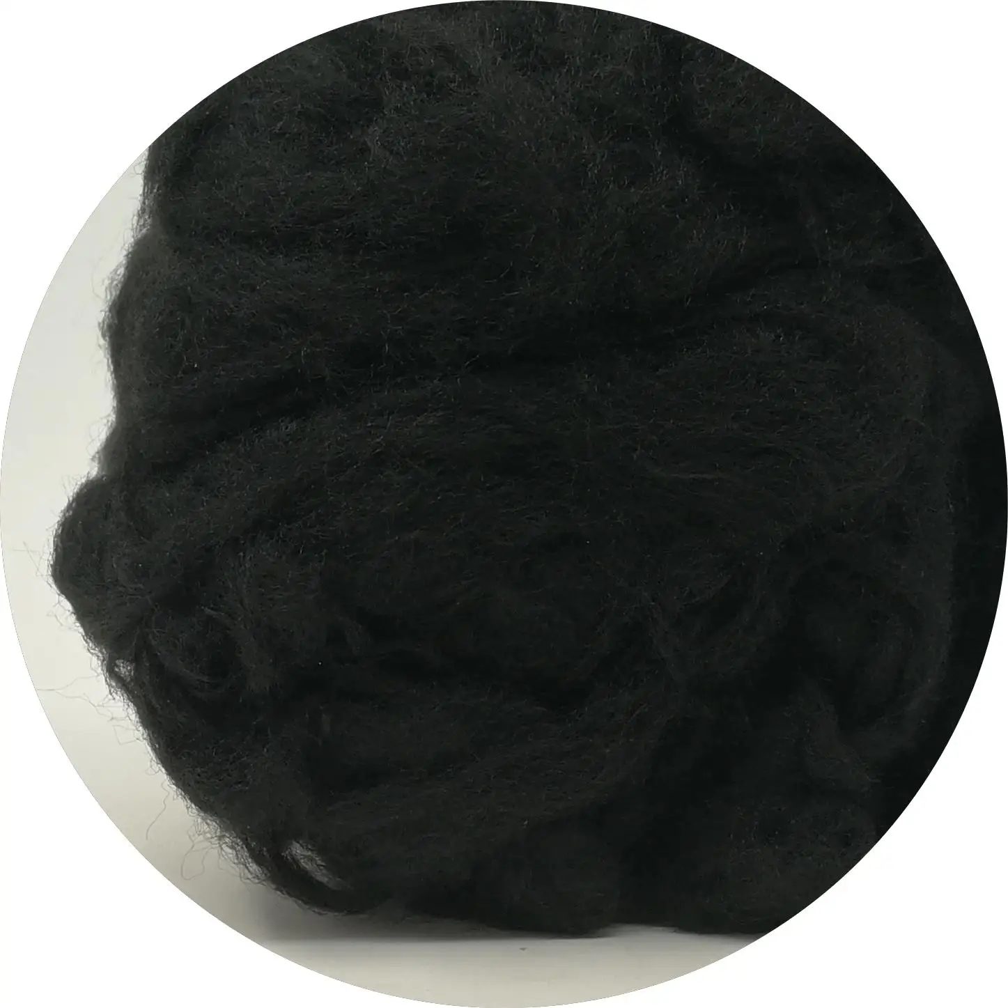 2DX51mm Virgin Nylon PA6 Staple Fiber Black Colored