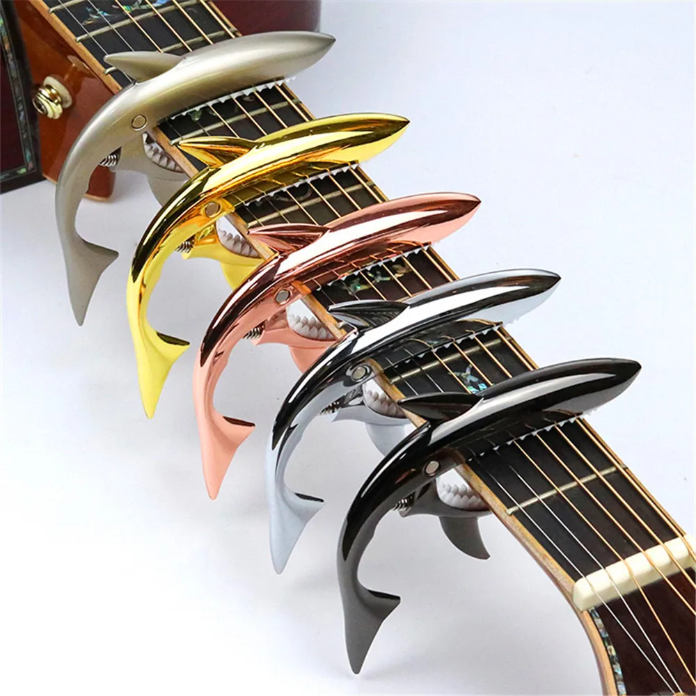 
Wholesales High Quality shark style Zinc alloy durable guitar ukulele adjustable guitar capo 