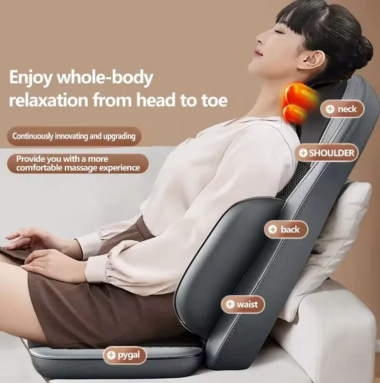 S99 Multi-functional  Multi-functional  Kneading Air Compression  Shoulder Neck Back Leg Massage Mattress With Heat