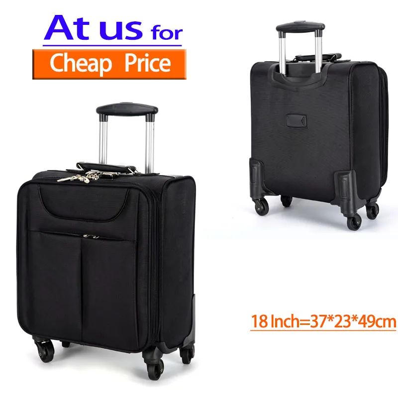 18 Inch Cabin Size Fabric Luggage Case High Quality Soft Travel Laptop Bag Expandable Pilot Soft Suitcase