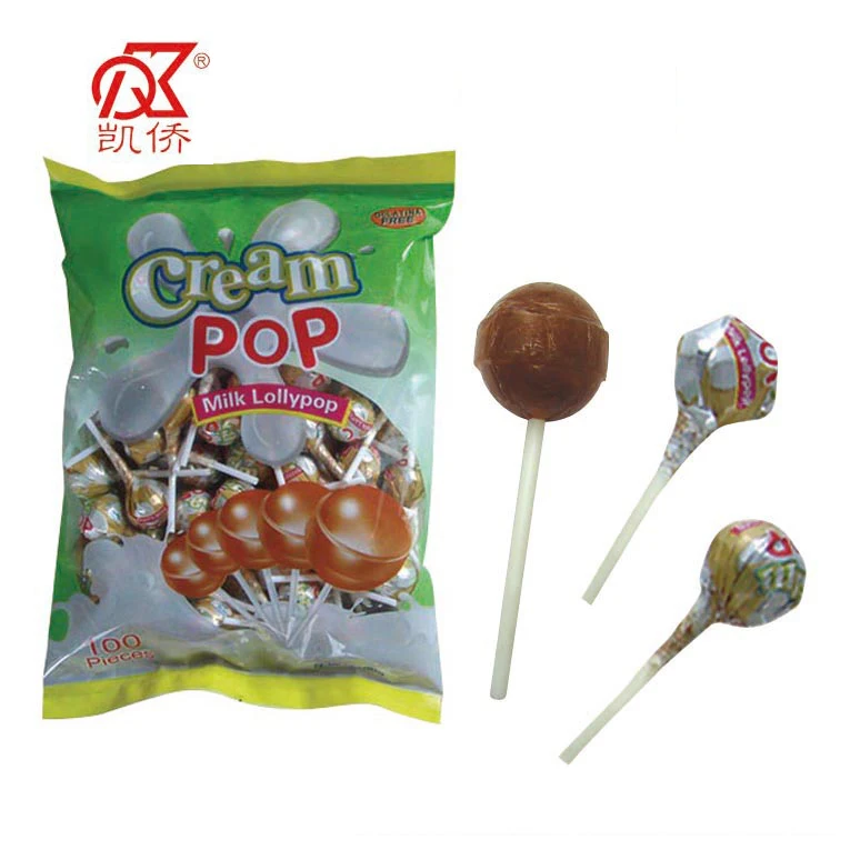 
14g Halal Cream Pop Milk Chocolate Candy 