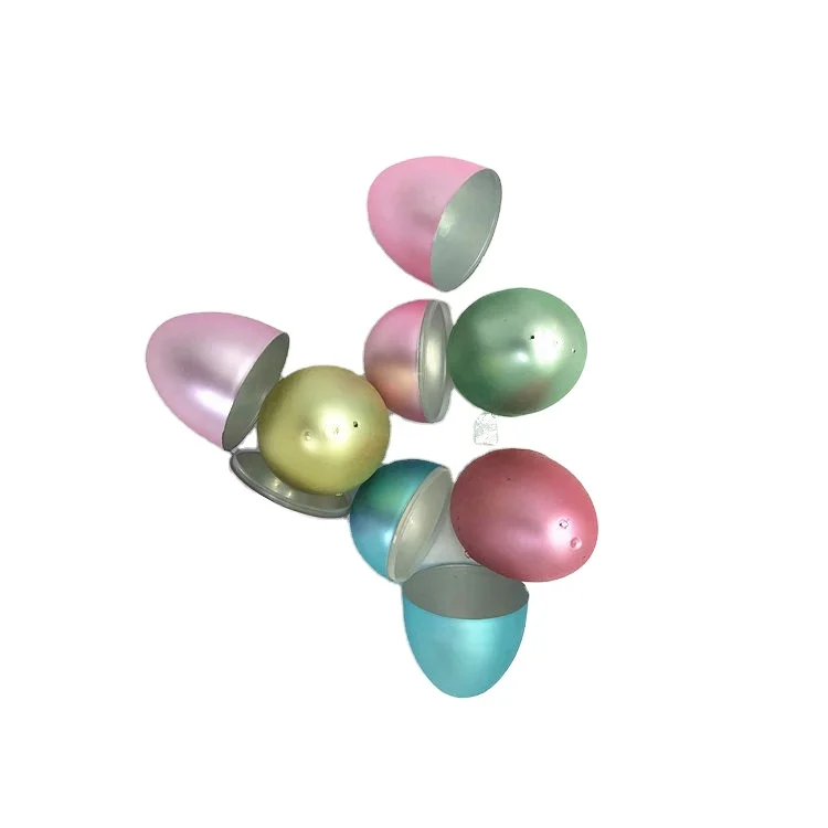 Factony diriect sale novelty easter ornaments Matte plated plastic easter eggs