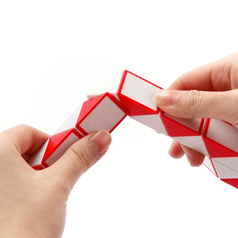 24 wedges large size Fidget Snake cube twist puzzle toys magic Sensory toys  Brain Teaser puzzle Games fidgets interactive toys