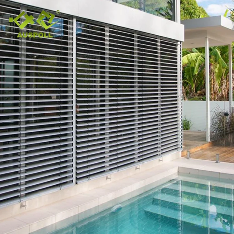 
Aluminium Sun Shutters Outdoor Sun Shade Sliding Louvers 