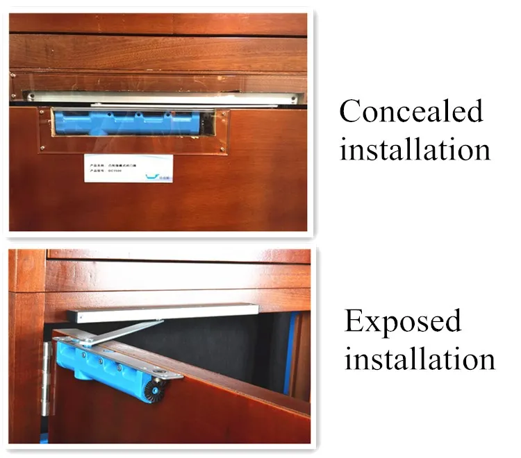 High Quality Cast Iron Concealed Sliding CAM Action Door Closer Image Max 80kg  two way door closer