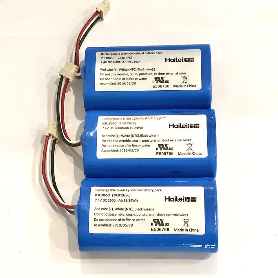 China supplier Low Price 18650 7.4V 2600mAh 2S1P li-ion battery pack with KC certification
