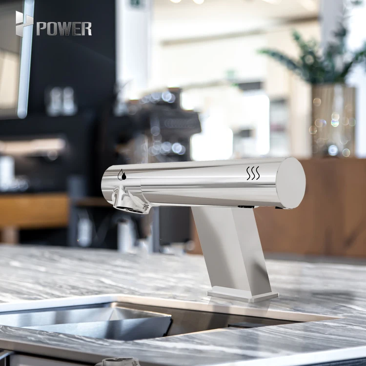 Temperature Control Commercial Kitchen Faucet Dryer Hand Copper Chrome Plated Brass Basin Faucet