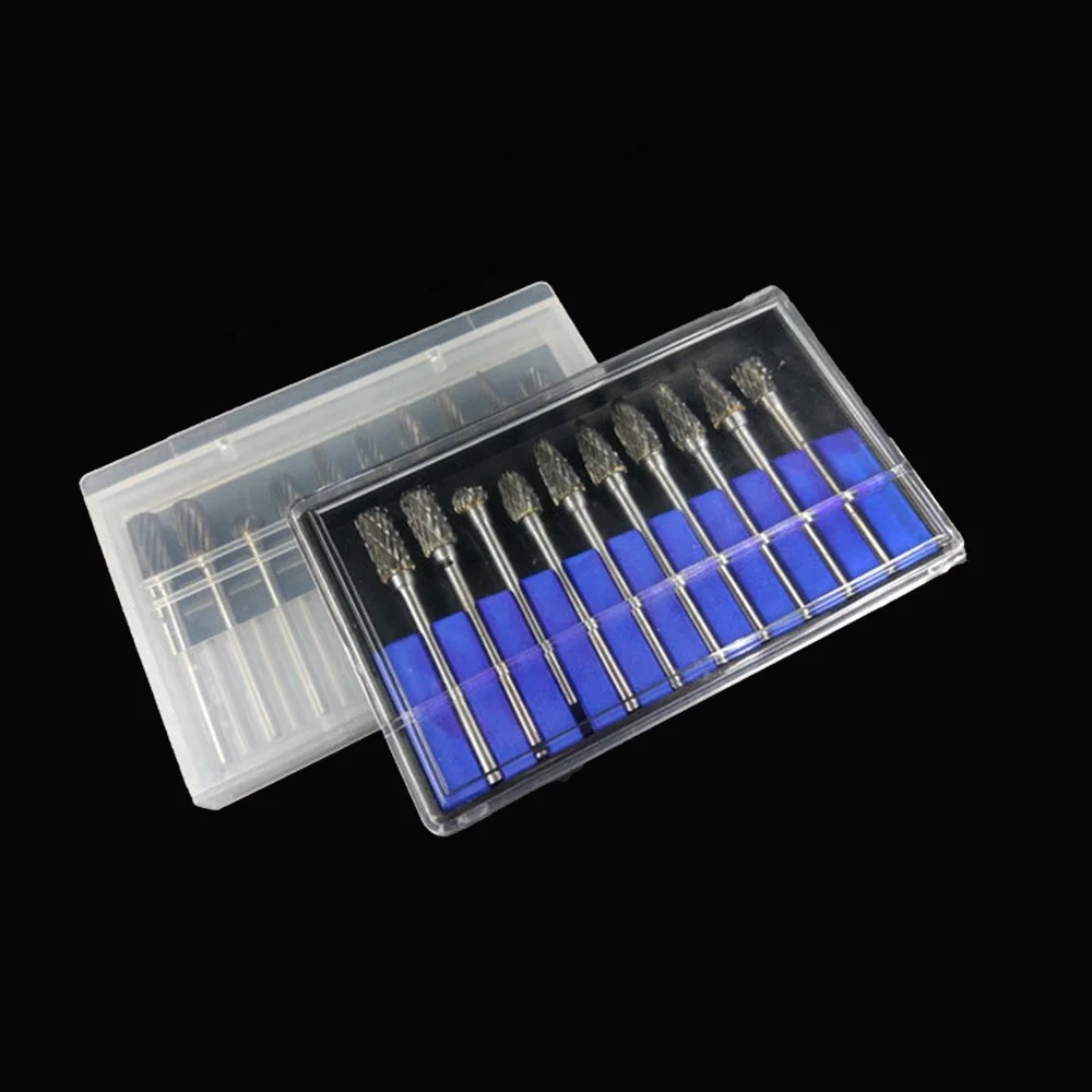 3 * 6 set hard alloy tungsten steel grinding head rotary file tungsten steel milling head wood carving rotary file