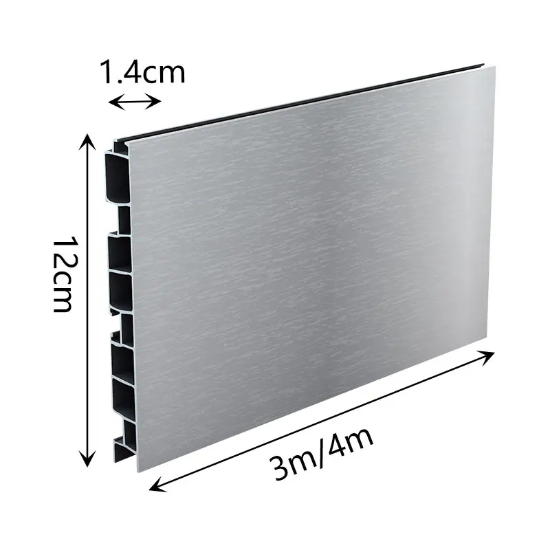 100mm120mm 150mm Matt brushed Furniture Kitchen Cabinet Plinth Panel Pvc Skirting Board