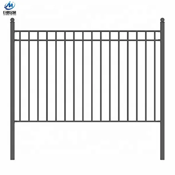 High quality steel residential security palisade fence metal curved fence portable pickets wrought iron site fencing
