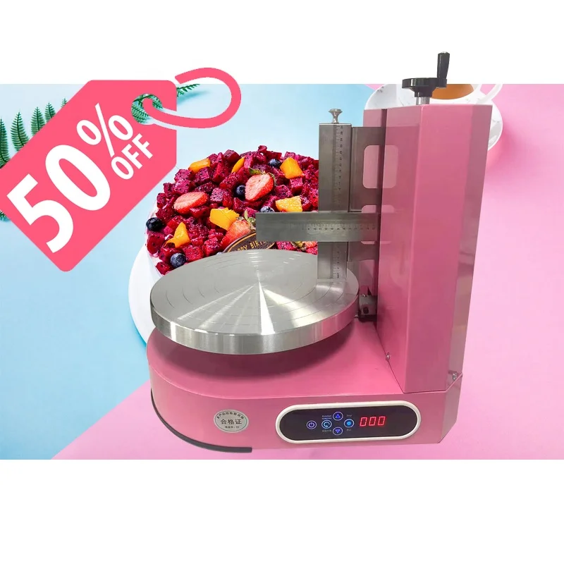 220V/110V Automatic Cake Spreading Coating Machine Cake Cream Smearing Machine Cake Icing Decorating Machine For Birthday