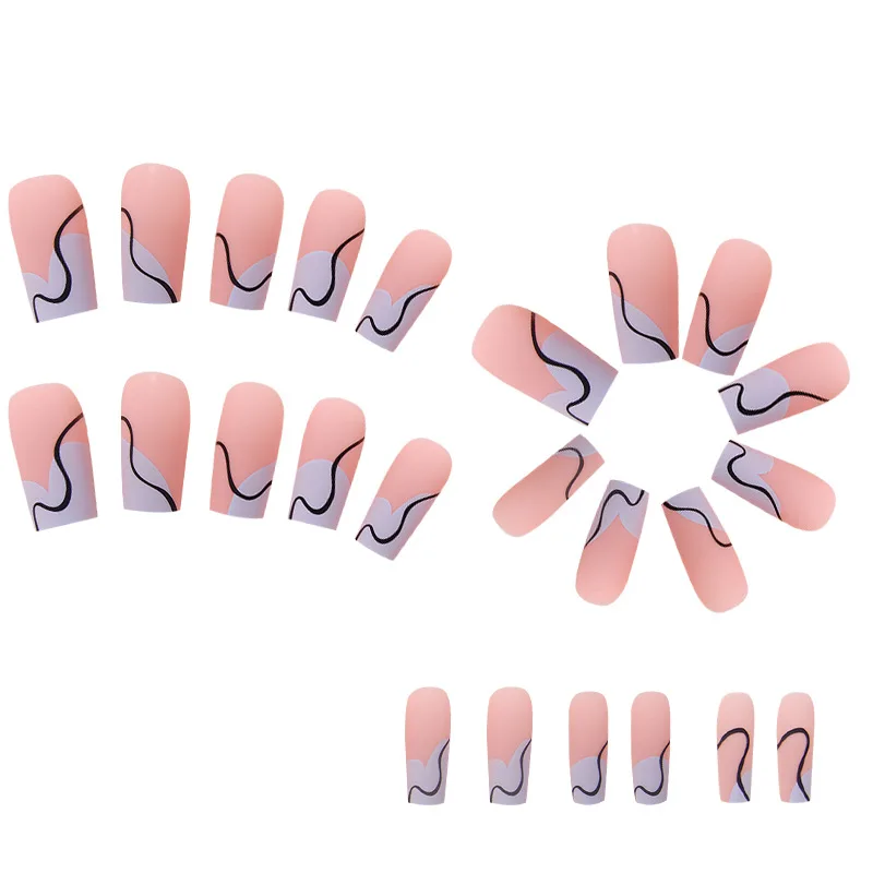 Hotselling Fast Delivery Wholesale Private Label New arrival  False Nails Coffin Long Ballerina Artificial Fingernails with kit