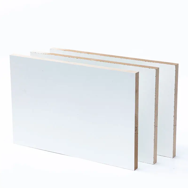 2100x2800mm  double sides Laminated white melamine MDF for doors 5mm 8mm 9mm