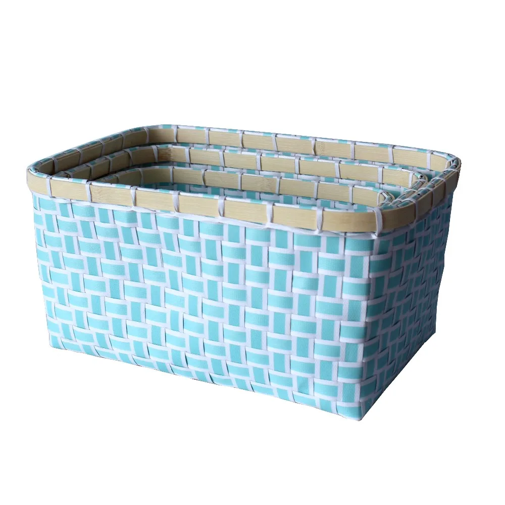 2022 Fashion and Elegant Set 4 PP Strap Basket Mothers day gifts cheap