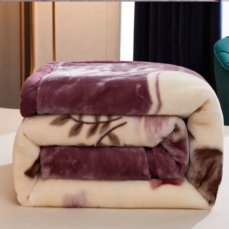 Factory Cheap Comfortable Super Soft Mink Raschel Blanket for Winter