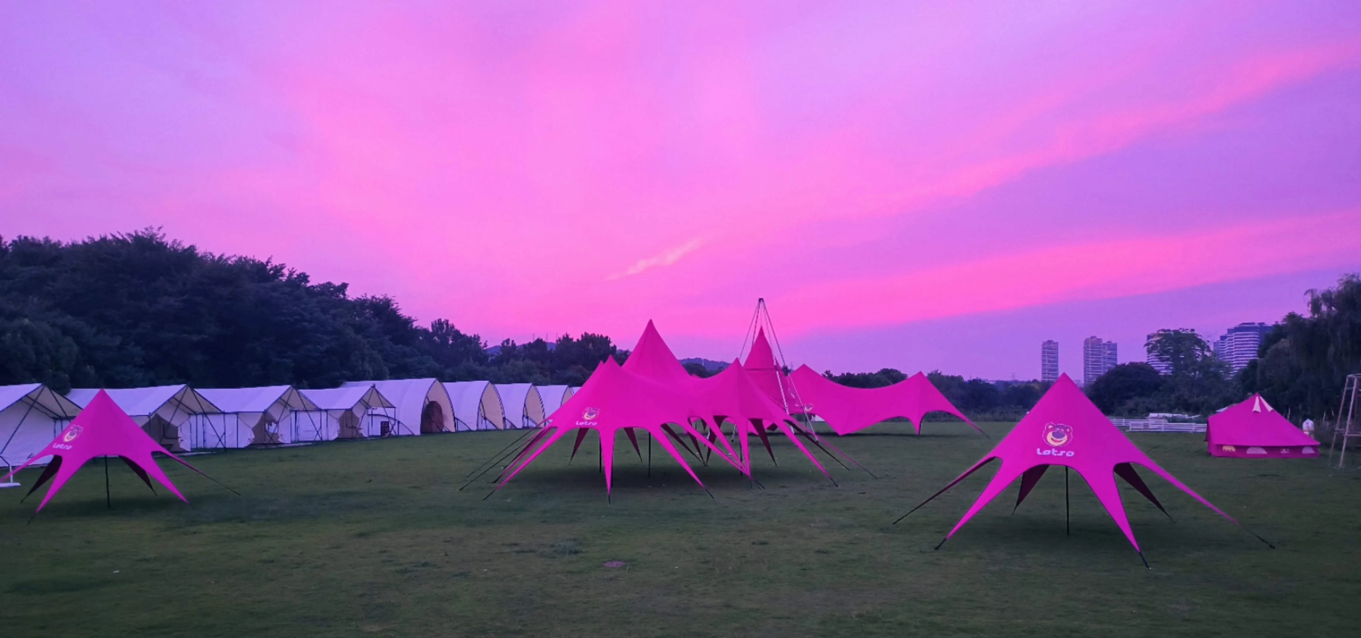 portable outdoor 4m camp canopy tent tienda resort cotton canvas yurt zelt luxury glamping tente de camping