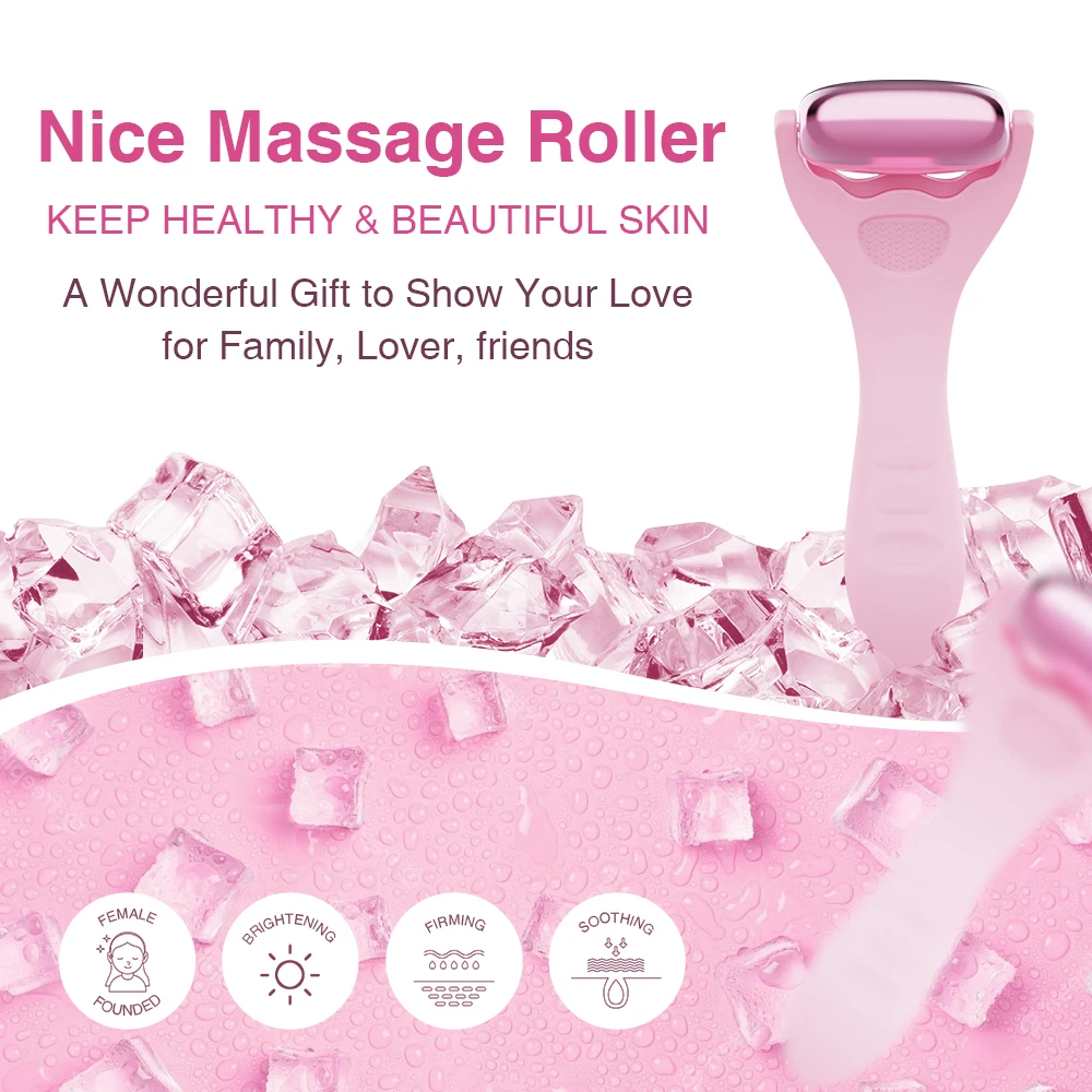 Daily use Aluminum roller skin cooling stainless steel facial body massager ice roller Skin Cooling System 2 In 1 Ice Roller