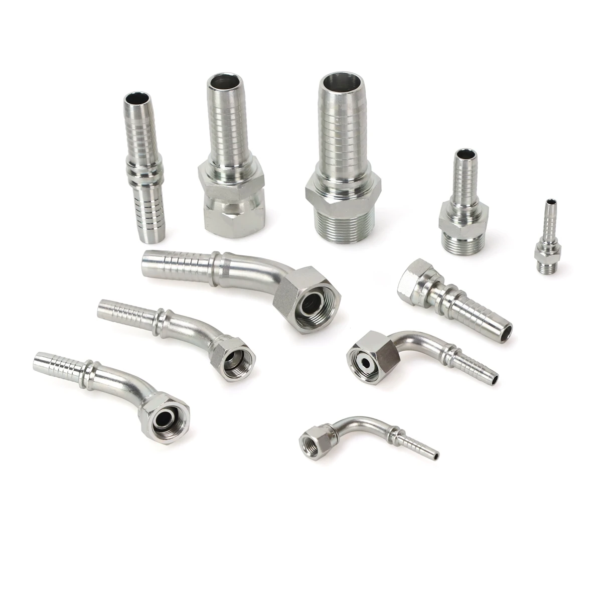 Forging Galvanized 22691 Excavator Use Hydraulic Connector 90 degree Elbow BSP Female 60 Cone Hose Fitting