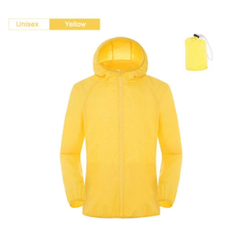 Camping Rain Jacket Men Women Waterproof Sun Protection Clothing Quick Dry Skin Windbreaker Anti UV Coat