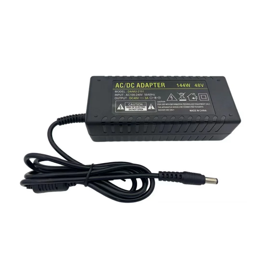 144W 48V3A EU US UK Plug Power Adapter C6 C8 C14 Interface 100-240V 50/60Hz ac Cable Adaptors