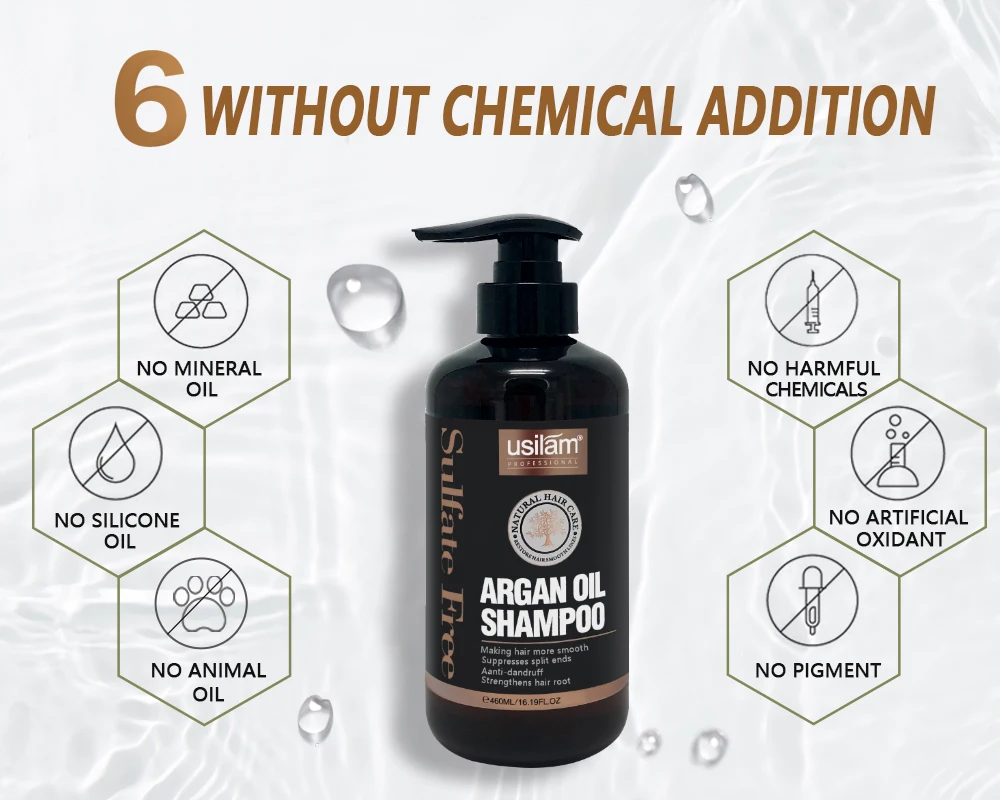 private label OEM luxury sulfate free Hair Natural Argan Oil sulfate-free  sulfate free shampoo