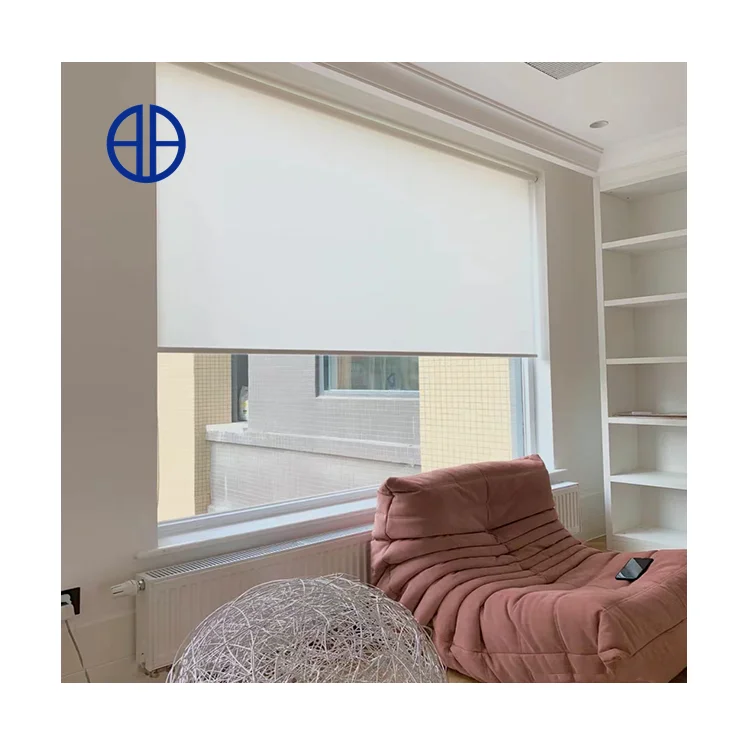 Blackout Window Roller Blind With Electric Motor Wifi Remote Control