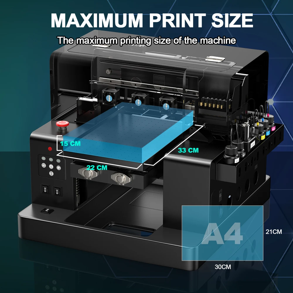 Best price for A4 UV printer for Pen MDF PVC card golf ball with RIP software