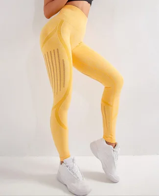 
Seamless Mesh Leggings High Waist Yoga Pants Workout Gym Pants Hollow Out Sport Fitness Push Up Leggings 