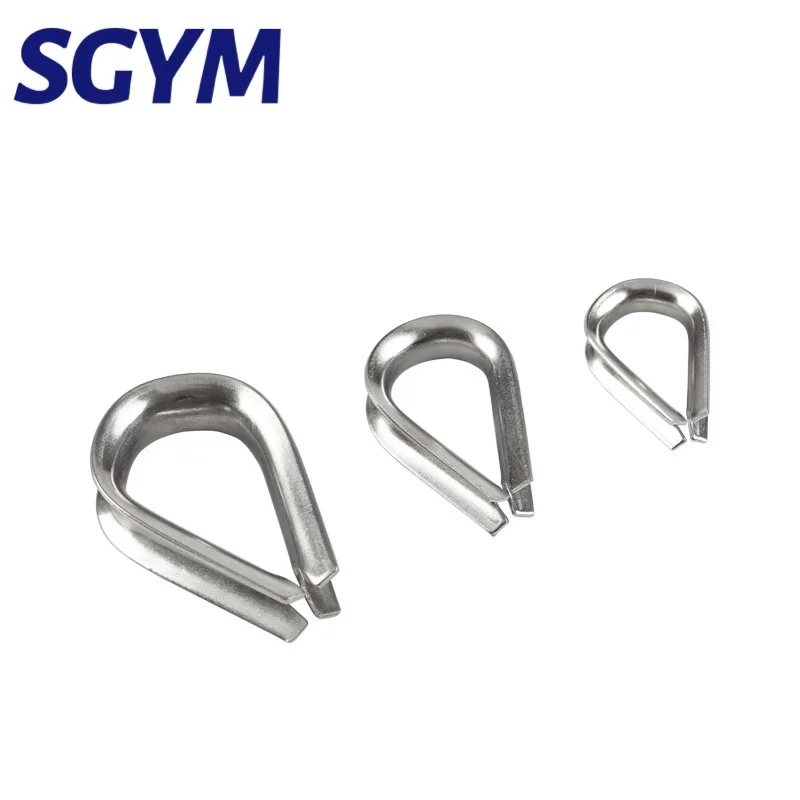 Factory Rigging Hardware Stainless Steel 304/316 Wire Rope Thimble Cable Fittings 2mm/3mm/4mm/5mm/6mm/8mm/10mm-28mm