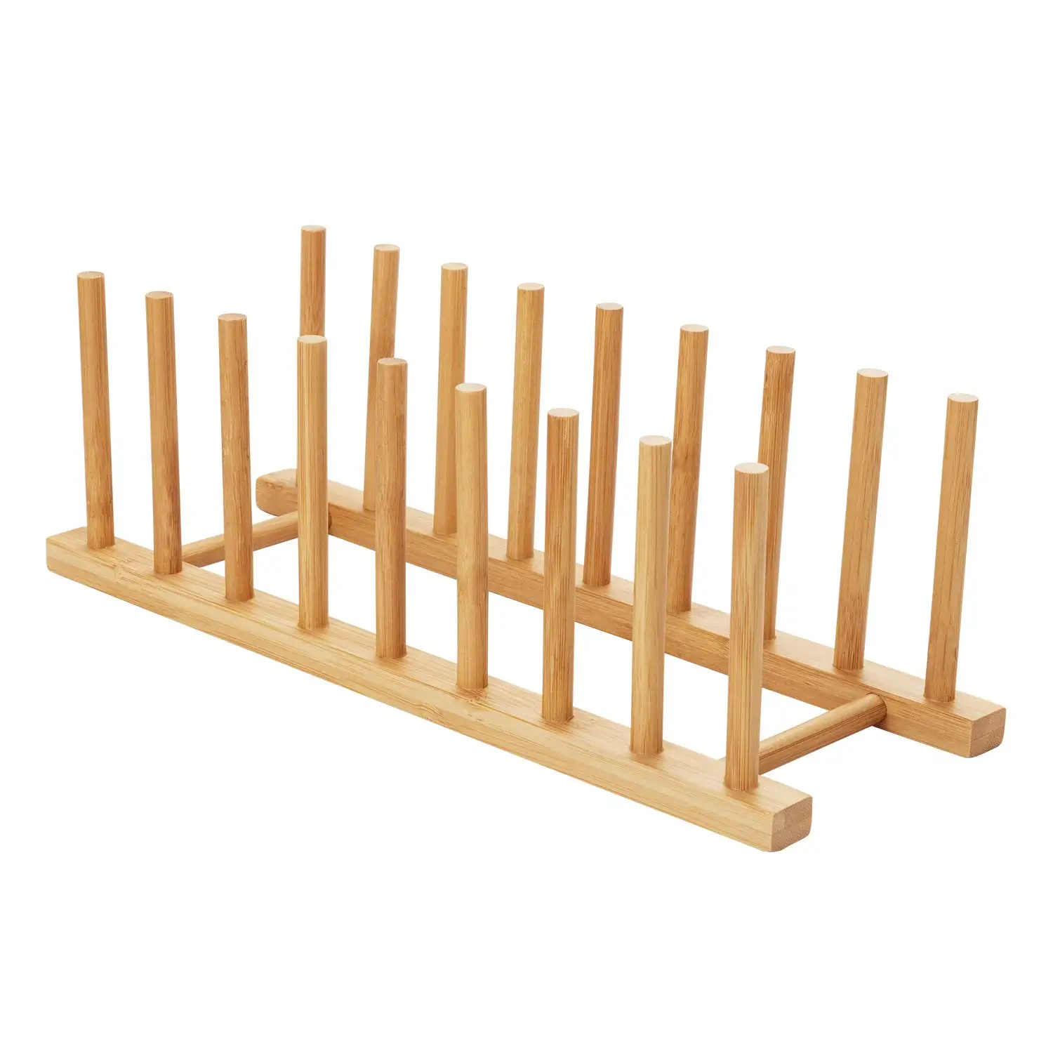 Dish Rack Bamboo Folding 2Tier Collapsible Drainer Dish Drying Rack Dish Drainer Kitchen Plate Rack