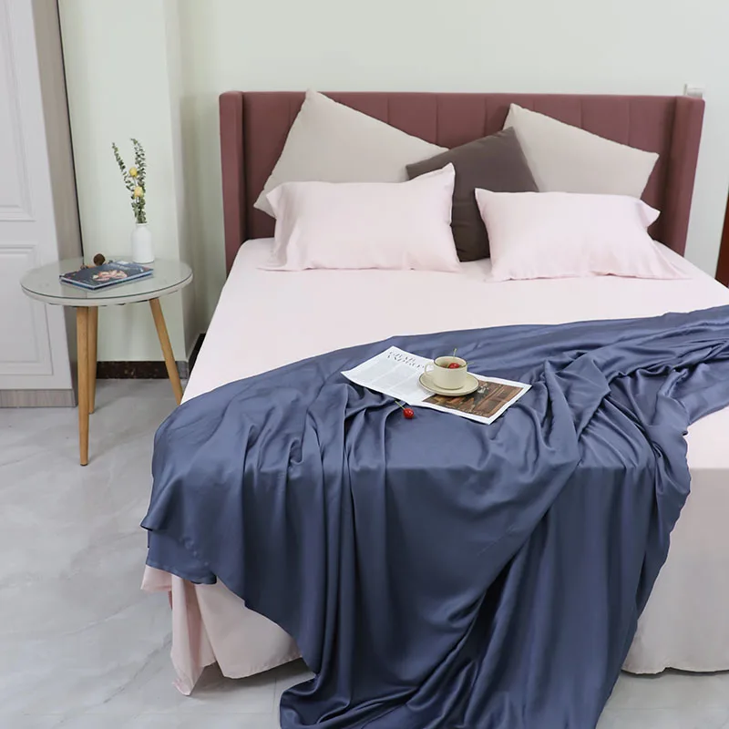 OEM/ODM customized Size and color 100% Natural Bamboo Fiber 60S 300TC pink color bed sheet set