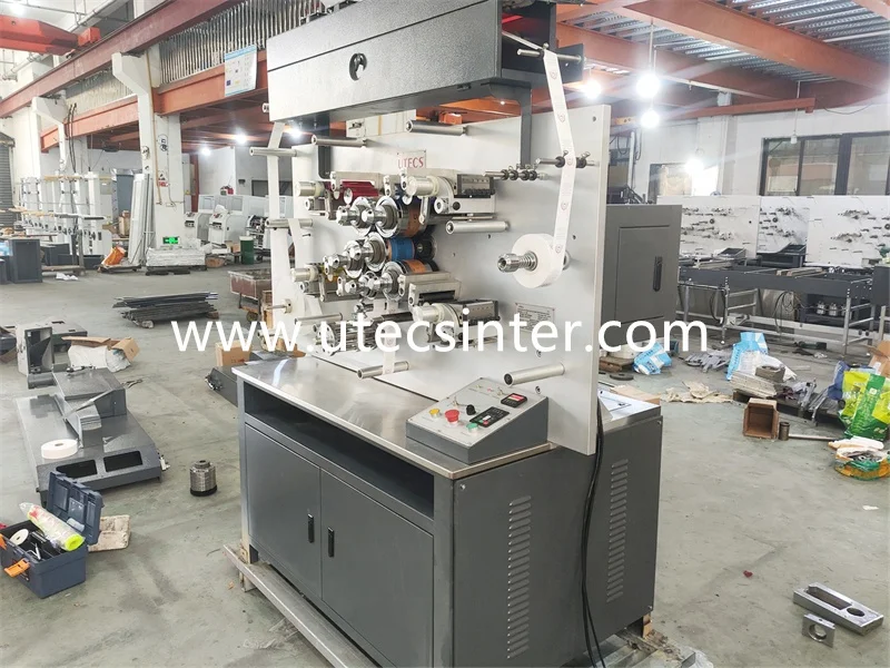 UGS1006 Impresora de etiquetas del lavado rotativa textile clothing washable apparel label rotary letter press printer