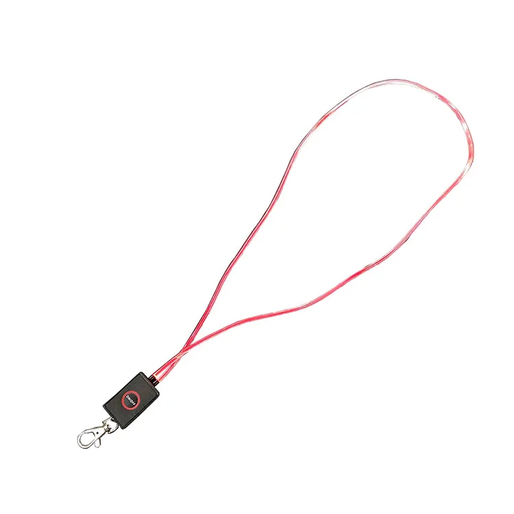 Hot Promotional Gifts LED Flag Flashing Lanyards Custom Light up Lanyard with Safety