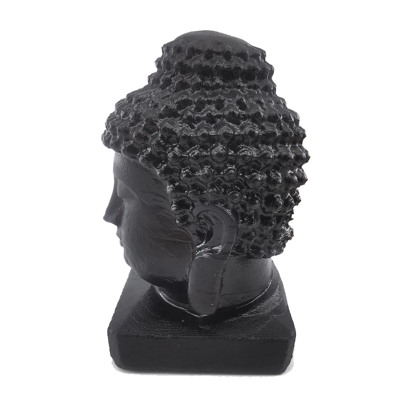 Wholesale nature Carving Crystal Healing stones carved crystal Black Obsidian Buddha head for crafts