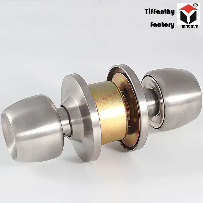 Factory Wholesale  Cerraduara Stainless Steel Brass Cylinder Zamak Cylindrical Knob Lock Round Ball Lock Privacy Bathroom Lock