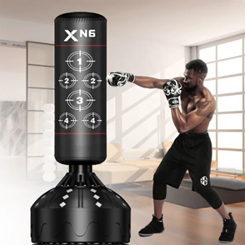 FANDING Freestanding Punching Bag for Home and Gym Workouts Heavy Bag with Stand Suction Cup Base and Dual Shock Absorbers