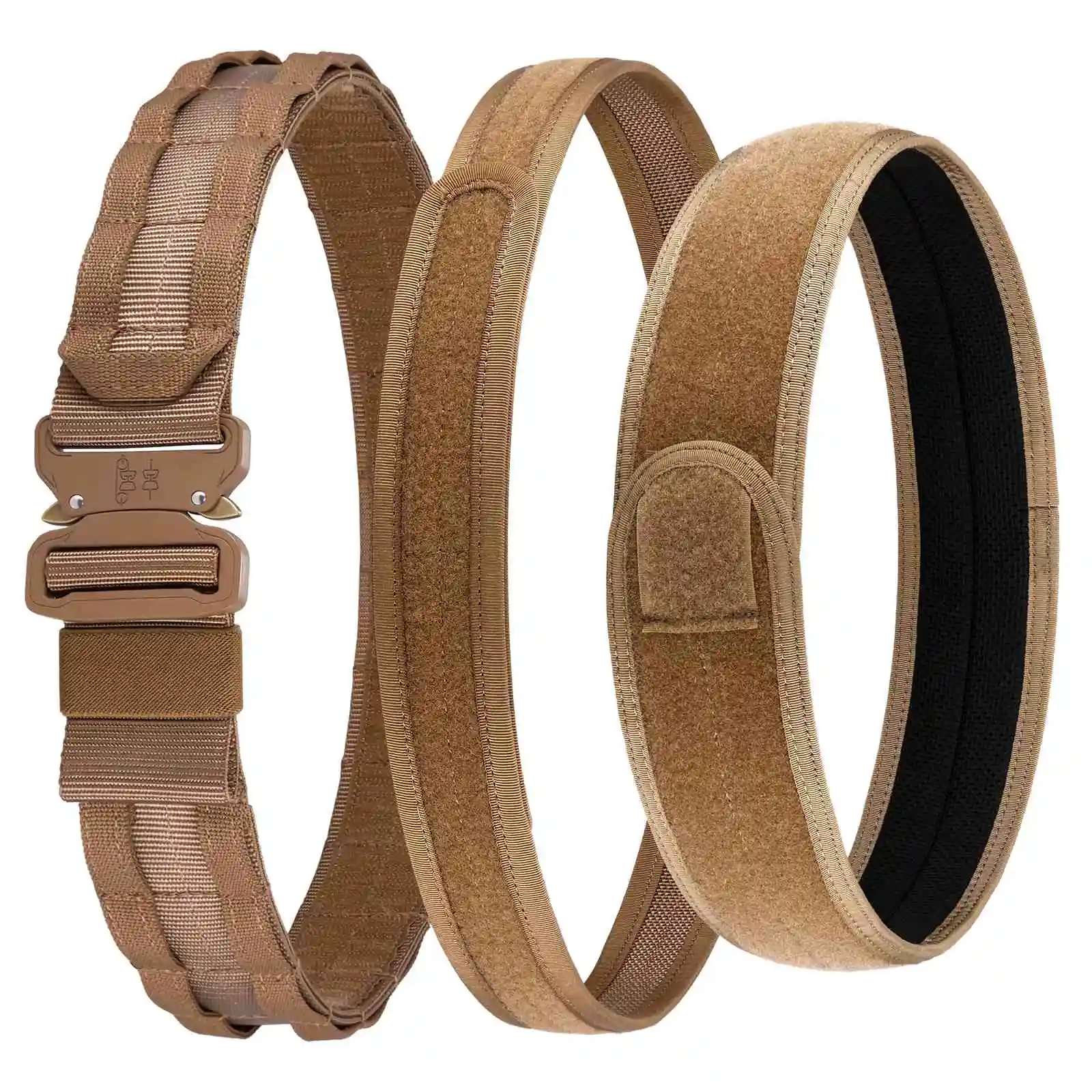 PTG 1000D Molle Nylon Belt Multi Color Tactico 3pcs Set Molle Tactical Belt For Men